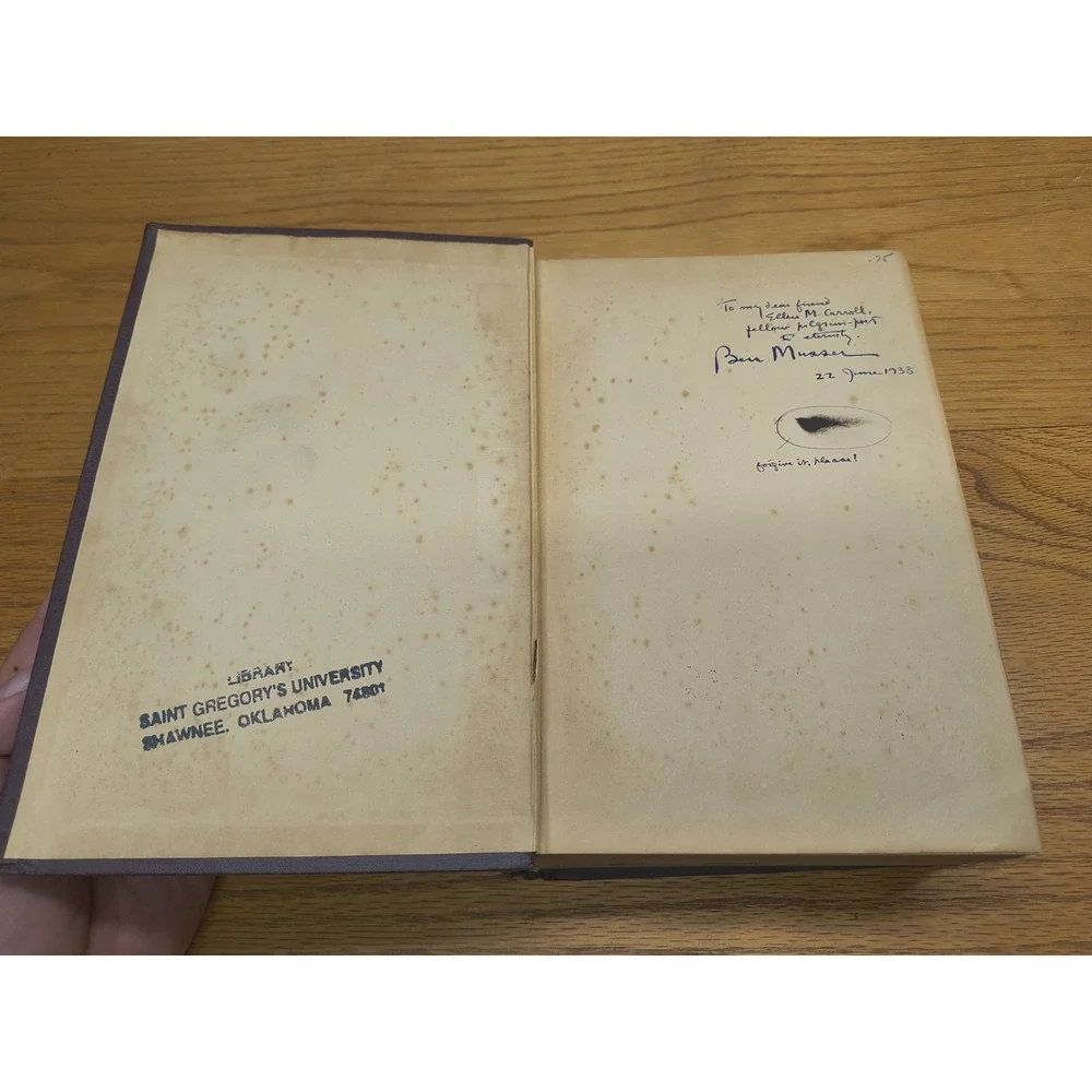THE BIRD BELOW THE‎ WAVES by Benjamin Francis Musser Signed 1938 Hardcover